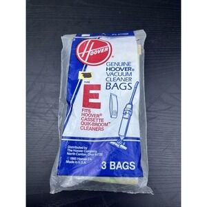 Genuine Hoover Type E Cassette Quik Broom Vacuum Bags 3 Pack